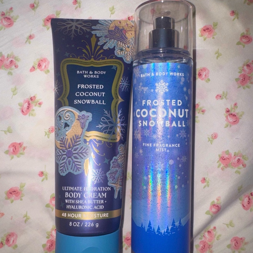 Bath & Body Works Frosted Coconut Snowball Set - Blue